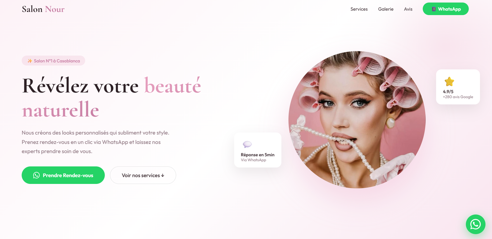 Salon Nour demo site
